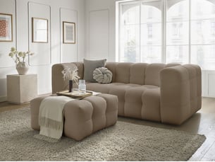 Canapé droit fixe BOBOCHIC CLOUD 4 places Tissu taupe