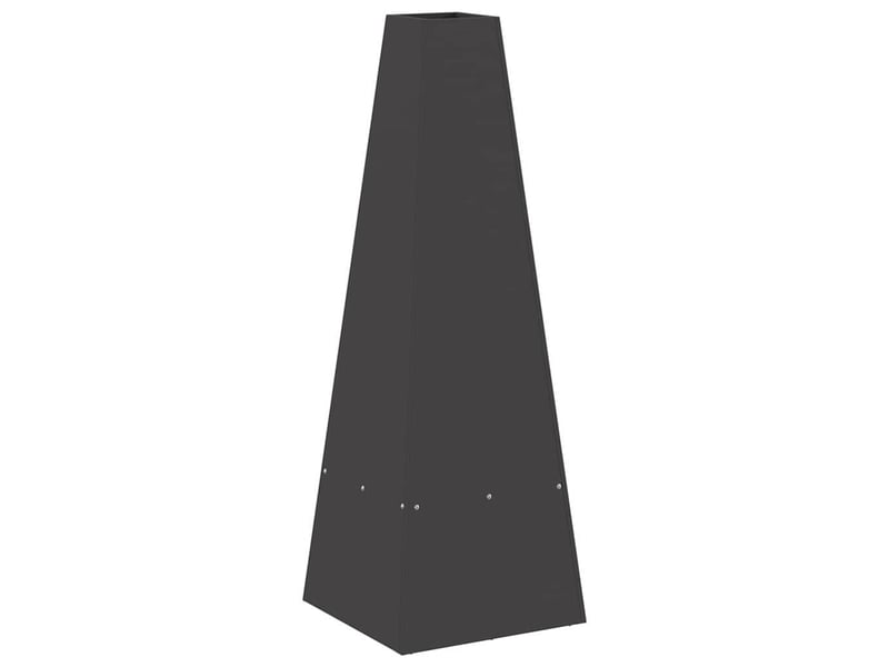 Brasero exterieur, foyer camping noir 35x35x100 cm acier patiné - Conforama E