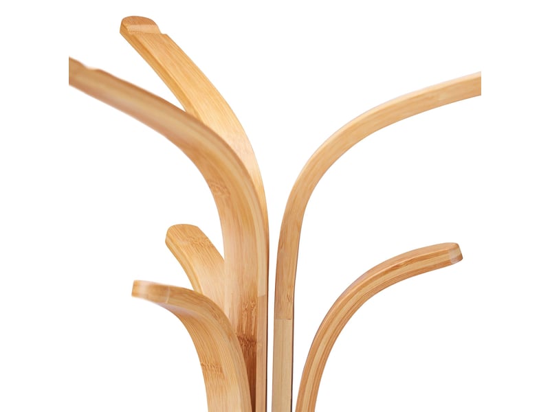  Portemanteau en forme d'arbre moderne 180 x 60 x 30 cm avec 6 crochets et rangements décoratifs en bambou naturel 13_0005627  - Conforama E