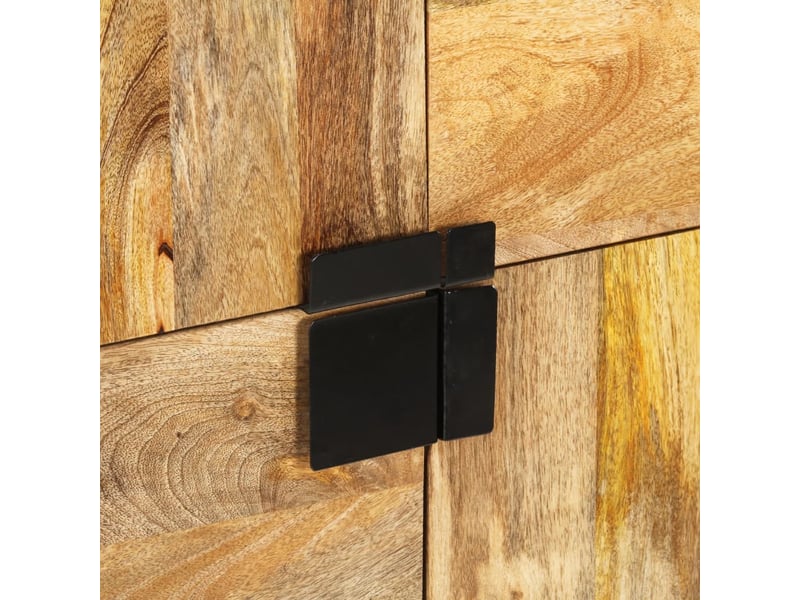  Buffet, meuble de rangement salon 80x30x95 cm bois de manguier brut massif  - Conforama E