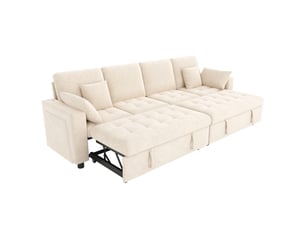 Canapé d'angle convertible 4 places avec 2 couchages indépendants evryae