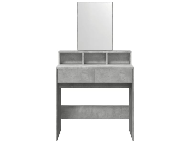  Coiffeuse, table de maquillage avec miroir gris béton 80x41x144,5 cm  - Conforama D