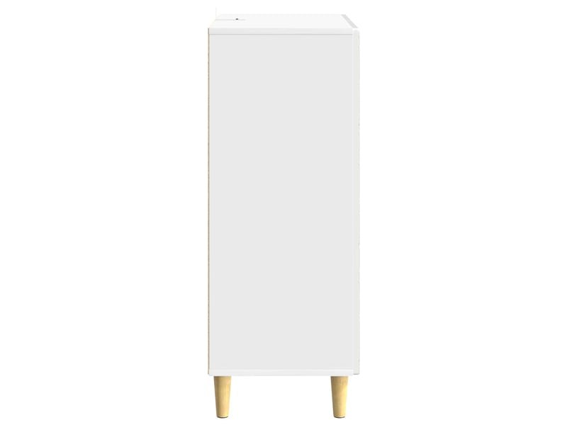 Buffet - bahut - meuble de rangement blanc brillant 66 x 34,5 x 90 cm bois d'ingénierie - Conforama E