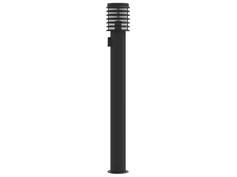  Lampadaires d'extérieur avec sortie 3 pcs acier inoxydable noir 02_0042572  - Conforama E