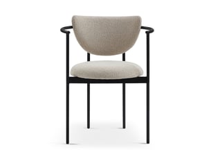 2 chaises scandi pour salle à manger - kaki inoxcrèmenoir, tissu - 78×60×56 cm - montage facile - petit espace