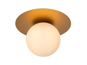 Plafonnier diam. 25 cm 1xe27 or mat laiton - lucide - tricia