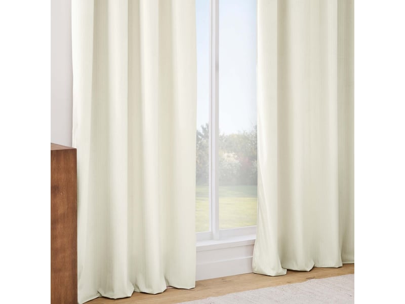  Rideau en velours relief livane 140x240cm naturel  - Conforama D