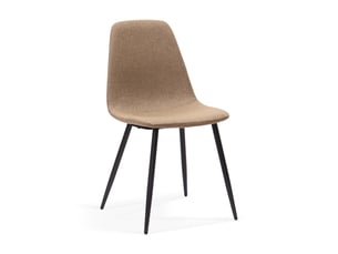 Chaises de salle à manger minimalistes 2 pièces en tissu et métal, couleur kaki foncé, design épuré pour un intérieur moderne