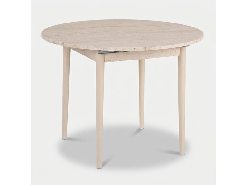  Table à manger ronde extensible gain de place viona - beige 993NRD1105 - Conforama E