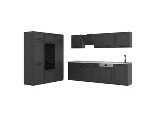 Vicco cuisine, anthracite campagneanthracite, 180cm sans plan de travail