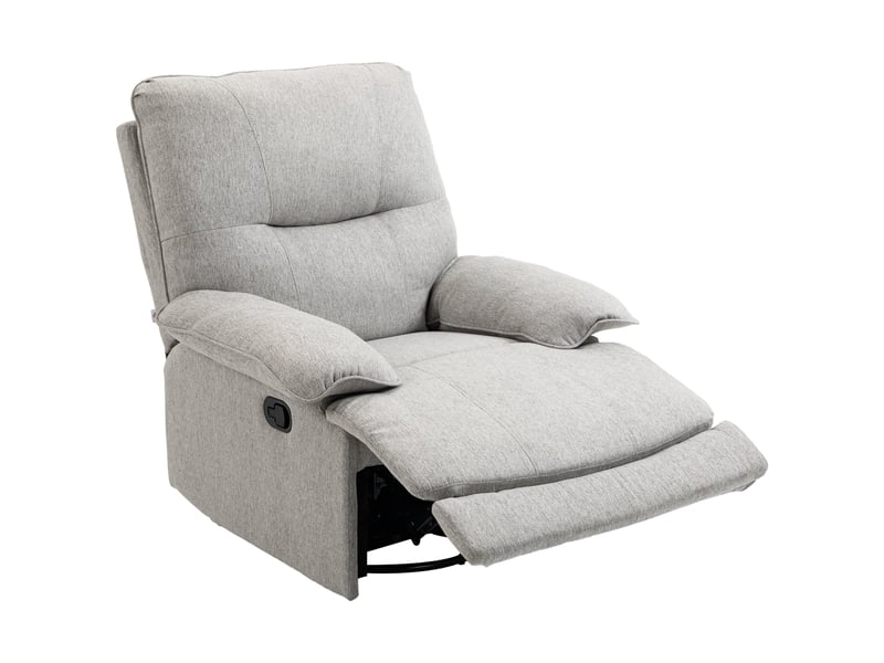  Fauteuil de relaxation, fauteuil inclinable, polyester, 89x98x101cm, gris  - Conforama A