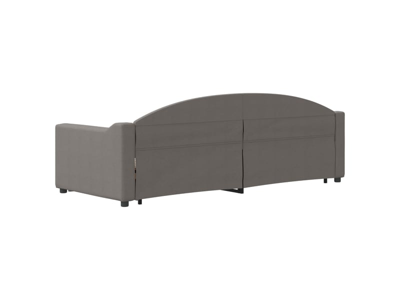  Lit simple- lit adulte -  lit de jour avec gigogne sans matelas taupe 80x200 cm  - Conforama D