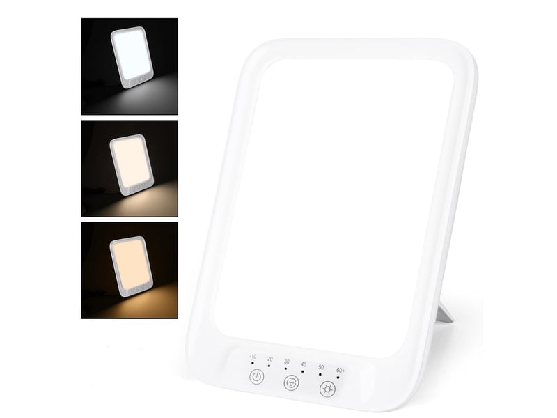 Lampe lumière du jour sans uv – 3 températures de couleur, 10 niveaux de luminosité et minuterie - Conforama A