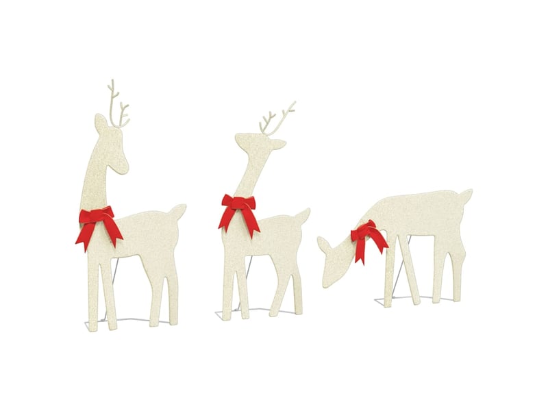  Éclairage de noël, décoration de noël renne 3 pcs 90 led blanc chaud cf61999  - Conforama C