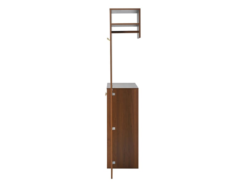 Vestiaire moderne compact avec rangement armoire à chaussures crochets tringle vêtements pour couloir nécessite perçage mural - Conforama D