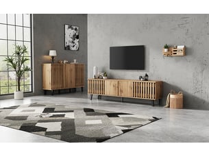Meuble tv coloris bois clair 40 cm <strong>RAYOFI</strong> <strong></strong>