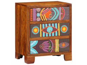 Buffet 3 tiroir(s) VIDAXL - 50 cm coloris marron