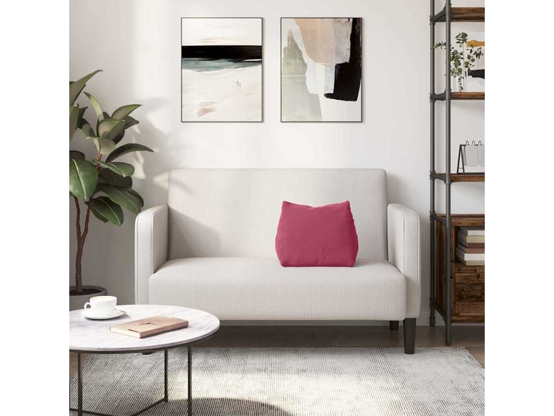  Coussin de dos, coussin de dossier bordeaux 45 x 20 x 35 cm tissu en velours côtelé cf54596  - Conforama D