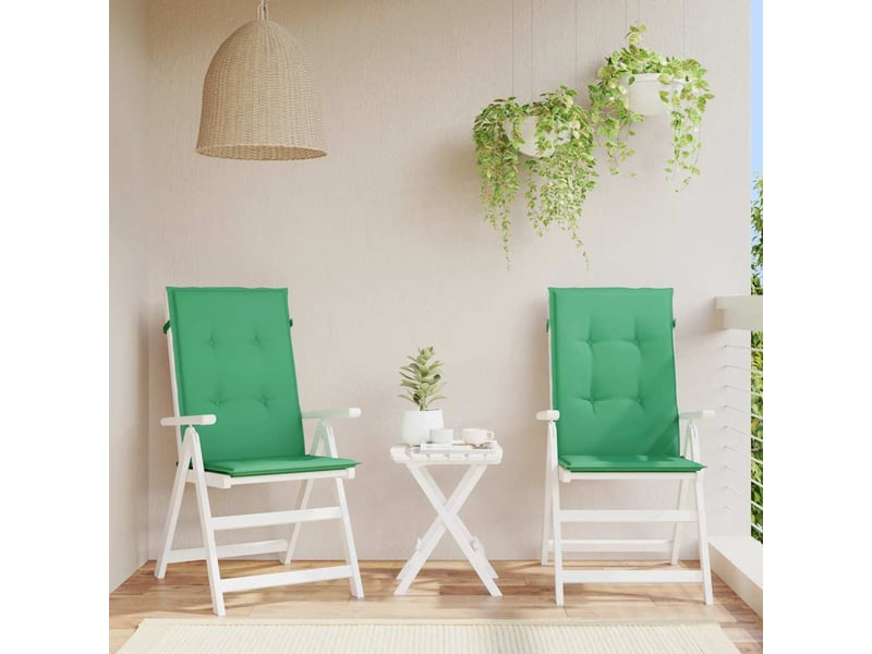  Lot de 2 coussins de chaise de jardin à dossier haut vert tissu cf32957  - Conforama B