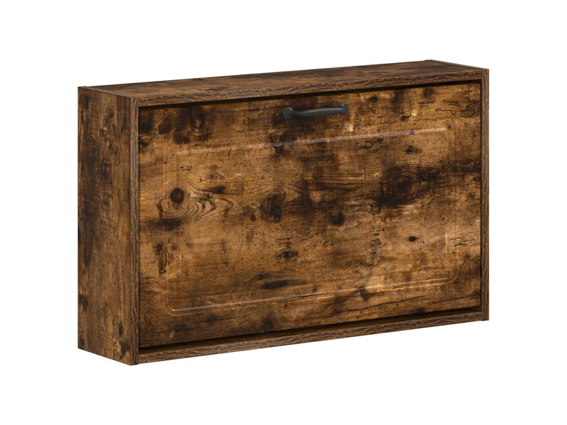  Meuble à chaussures mural, armoire à chaussures utrecht 71x17x43 cm chêne fumé  - Conforama A