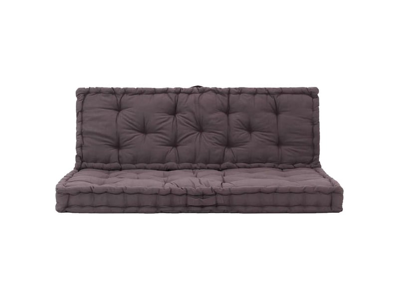  Lot de 2 coussins de plancher de palette coton anthracite cf59755  - Conforama C