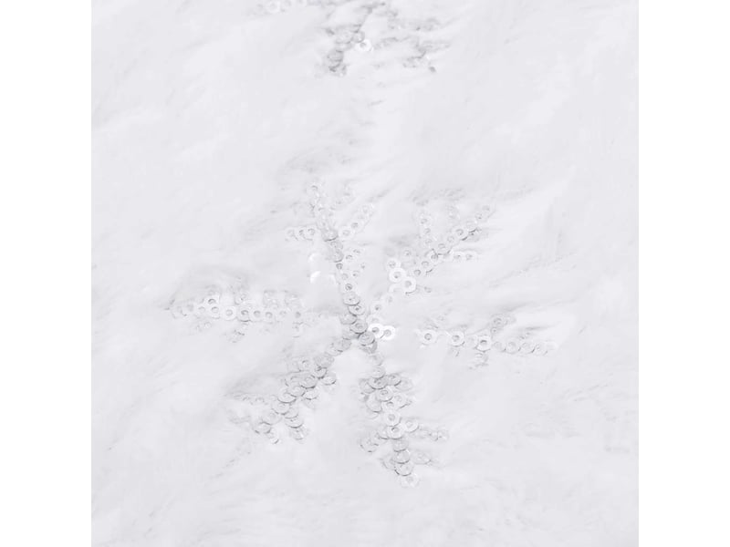  Jupe de sapin de noël de luxe blanche 122 cm en fausse fourrure  - Conforama E
