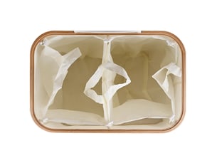 Conteneur de collecte pour bouteilles design moderne appartement 68,5 x 57 x 37 cm pratique en tissu oxford gris 13_0017942
