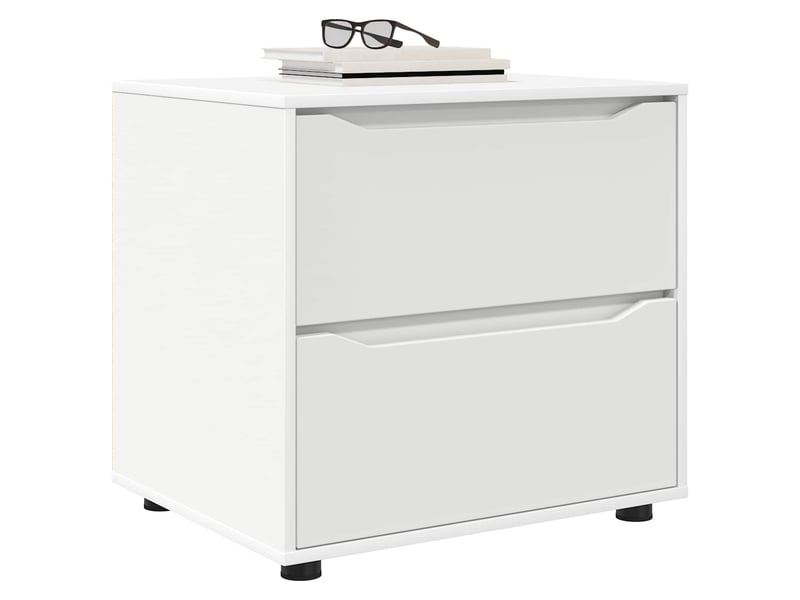  Armoire de rangement, commode de rangement 60 x 48 x 57 cm bois d'ingénierie blanc  - Conforama C