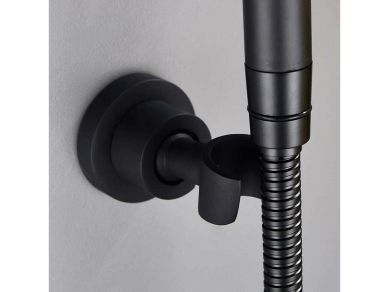  1 pièce  support de pomme de douche noir support de pomme de douche en acier inoxydable 304 réglable à 360 °  - Conforama E