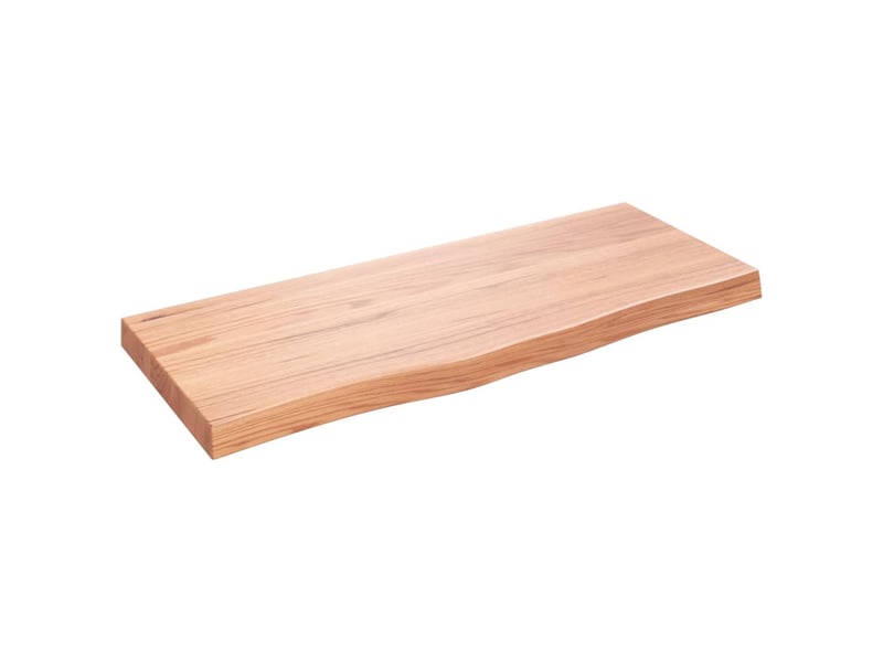 Comptoir de salle de bain, plan de travail marron 100x40x(2-6) cm bois traité cf65782 - Conforama A