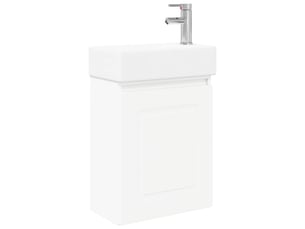 Meuble de salle de bain avec robinet blanc 45.5x22.5x84 cm shl2993