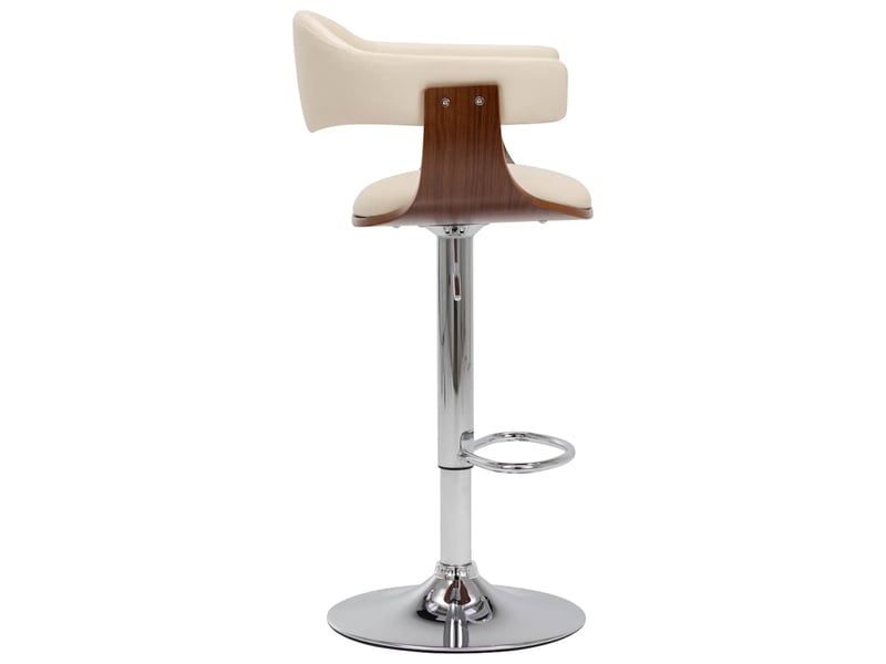  Lot de 2 tabouret de bar, chaise de bar crème bois courbé et similicuir shl85170  - Conforama E