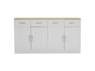 Buffet 4 porte(s)  4 tiroir(s) PANGIVO  - 140 cm coloris bicolore 