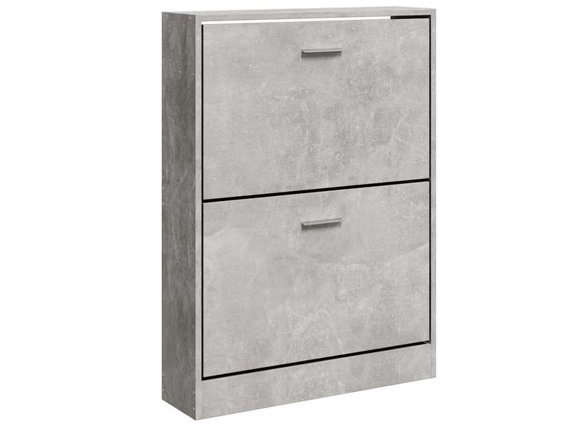  Meuble à chaussure, armoire à chaussures gris béton 59x17x81 cm bois d'ingénierie  - Conforama A