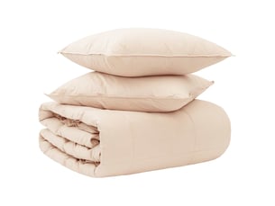 Ensemble de duvet 2 pcs - couette 135 x 220 cm 250 gsm kapok naturel beige