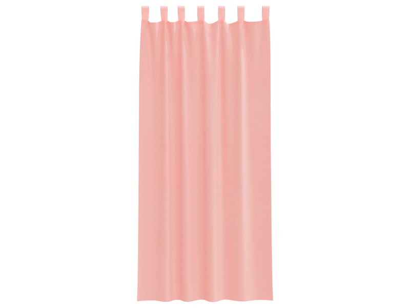  Lot de 2 rideaux en voile, voilages avec boucles rose 140x245 cm cf44315  - Conforama D