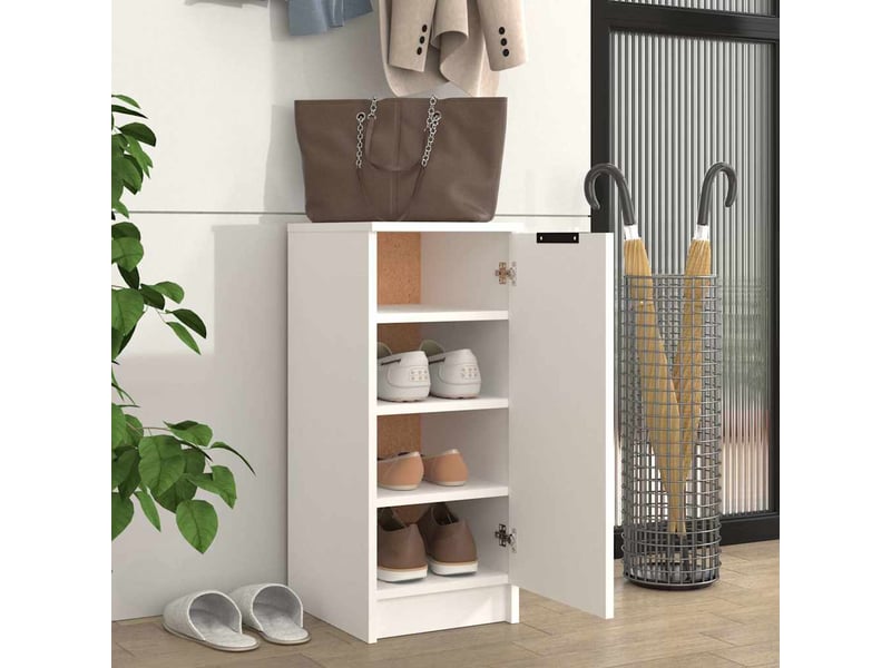  Meuble à chaussure | armoire à chaussures blanc 30x35x70 cm bois d'ingénierie  - Conforama C