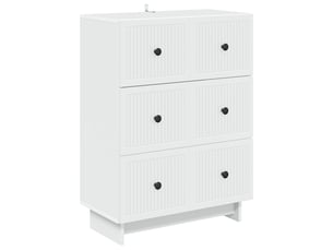 Armoire à tiroirs, rangement bureau blanc 66 x 34,5 x 90 cm bois d'ingénierie shl7802