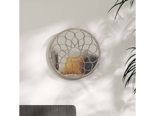 Miroir rond(e) à fixer coloris beige <strong></strong>  <strong></strong> - 60 cm x 60 cm