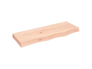 Comptoir de salle de bain, plan de travail 80x30x(2-6) cm bois massif non traité cf65760