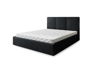 Lit coffre 140x200 cm <strong>MASSENO</strong>  <strong></strong> coloris noir