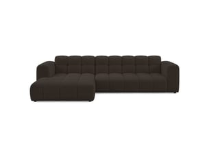 Selsey boloon - canapé d'angle - 300 cm - velours marron