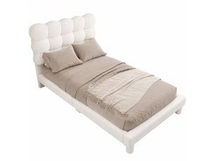 Lit simple 90x200 cm coloris blanc