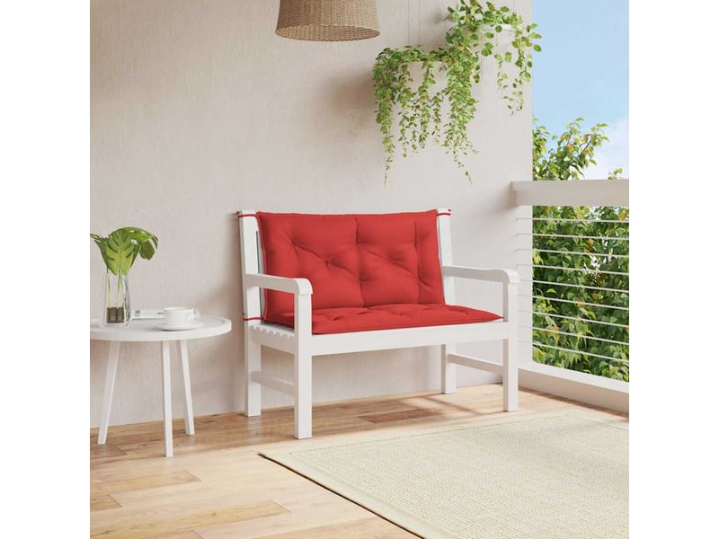  Coussin de banc de jardin, coussin d'assise rouge 100x(50+50)x7 cm tissu oxford cf52794  - Conforama B
