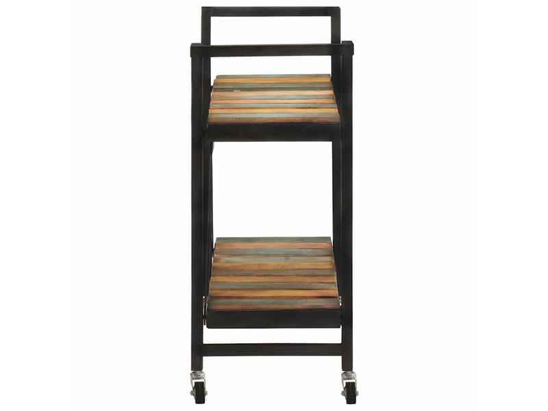  Desserte de cuisine, chariot de rangement 87x36x81 cm bois massif de récupération  - Conforama C