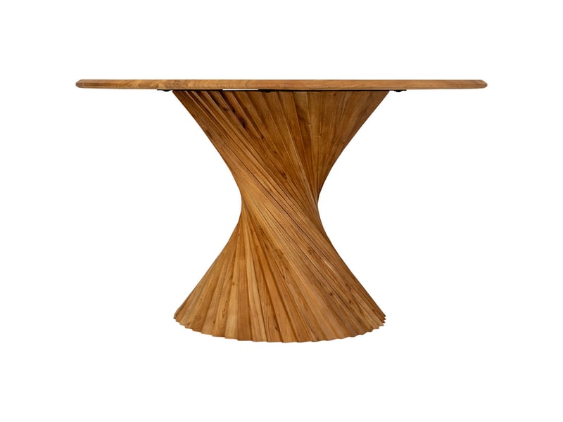 Table à manger en bois brun clair 130x130x75h cm - Conforama B