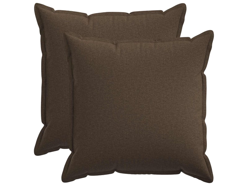  Lot de 2 coussins avec oreiller, coussins décoratifs houten taupe lin synthétique cf51226  - Conforama B