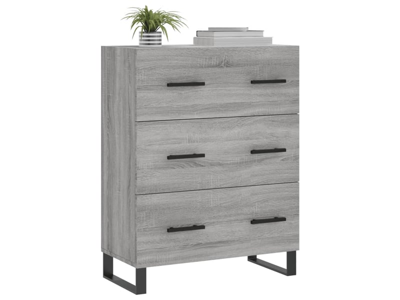  Buffet - bahut - meuble de rangement sonoma gris 69,5x34x90 cm bois d'ingénierie  - Conforama C
