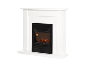 Cheminée électrique décorative avec tablette blanche, chauffage 10002000 w, 102 x 30 x 95 cm
