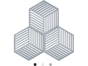 Kitchen pot coaster tapis de protection en silicone teffa (gris, raya hexagonal: 160x138x8mm)